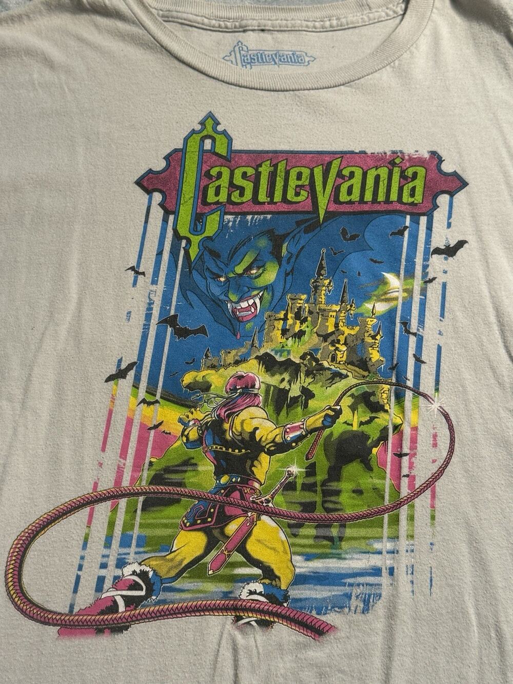 XL Castlevania Graphic Print T-Shirt Tee Nintendo NES Y2K Dracula Trevor Belmont